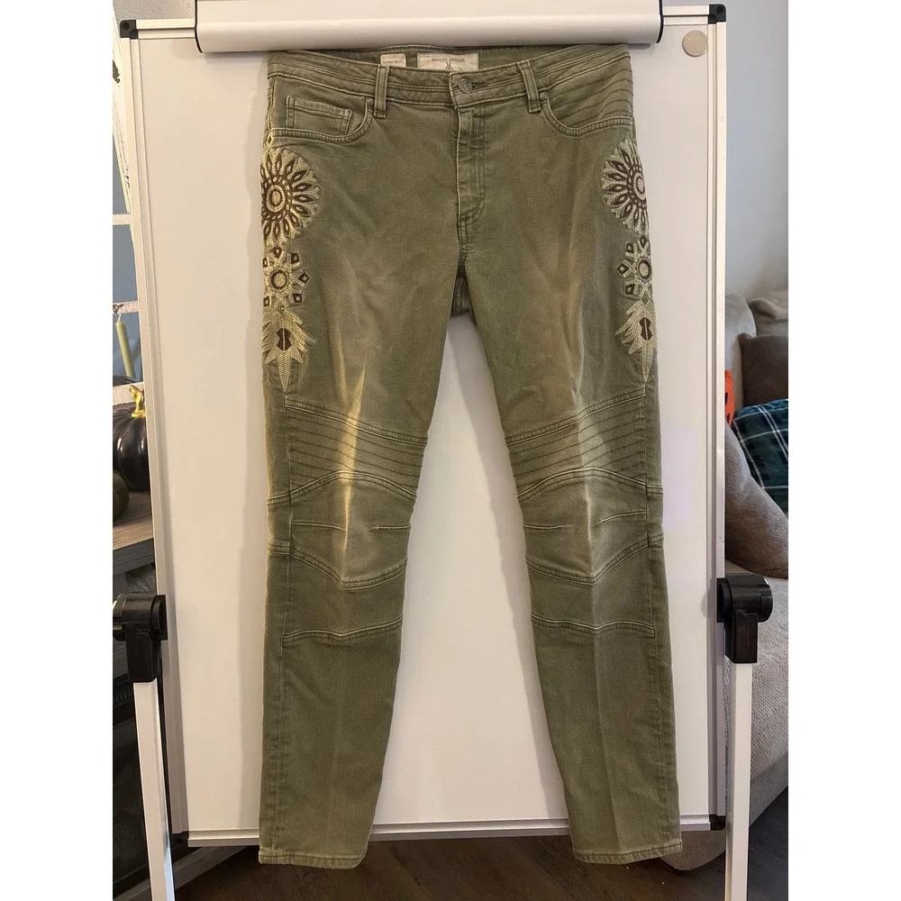 Miss‎ Me Vintage skinny Moto 30 women's greenish gray